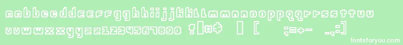 fuente EBrain2 – Fuentes Blancas Sobre Fondo Verde