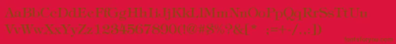 StephanieThin Font – Brown Fonts on Red Background