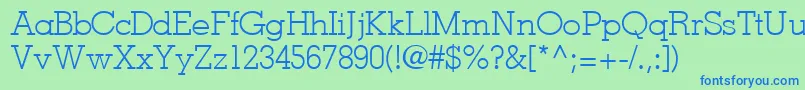 JaaklightsskRegular Font – Blue Fonts on Green Background