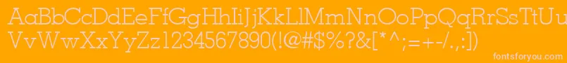 フォントJaaklightsskRegular – オレンジの背景にピンクのフォント