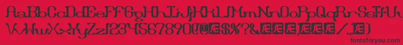 Draggle Font – Black Fonts on Red Background