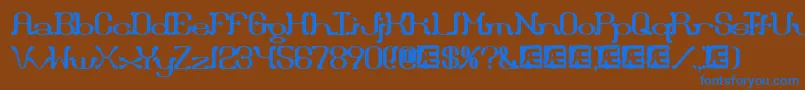 fuente Draggle – Fuentes Azules Sobre Fondo Marrón