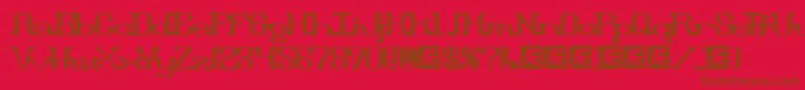 Draggle Font – Brown Fonts on Red Background