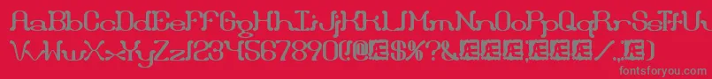 フォントDraggle – 赤い背景に灰色の文字