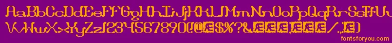 Draggle Font – Orange Fonts on Purple Background