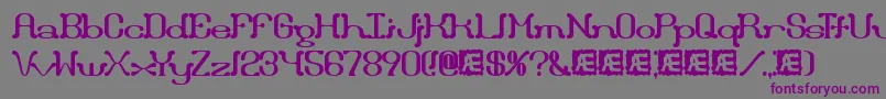 Draggle Font – Purple Fonts on Gray Background