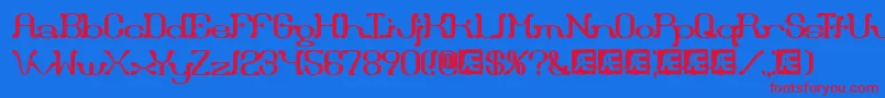 Draggle Font – Red Fonts on Blue Background