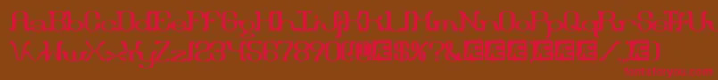 Draggle Font – Red Fonts on Brown Background