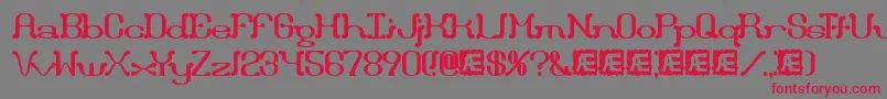 Draggle Font – Red Fonts on Gray Background
