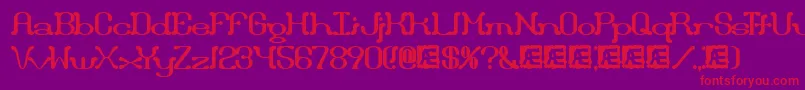 Draggle Font – Red Fonts on Purple Background