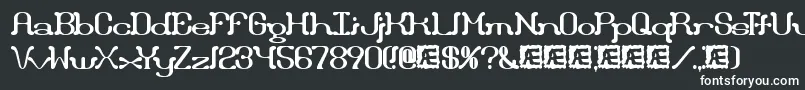 フォントDraggle – 黒い背景に白い文字