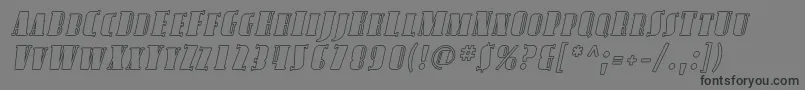AvondaleScOutlineItalic-fontti – mustat fontit harmaalla taustalla