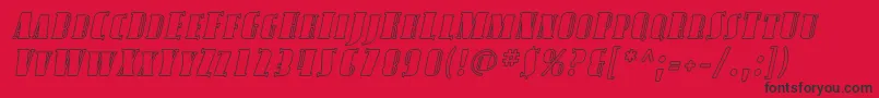 Шрифт AvondaleScOutlineItalic – чёрные шрифты на красном фоне
