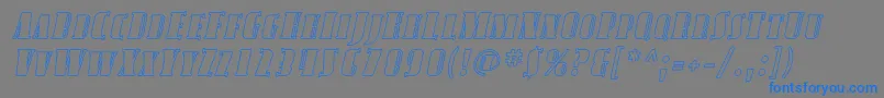AvondaleScOutlineItalic Font – Blue Fonts on Gray Background