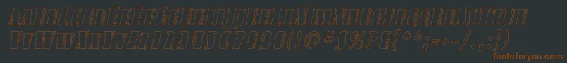 Police AvondaleScOutlineItalic – polices brunes sur fond noir