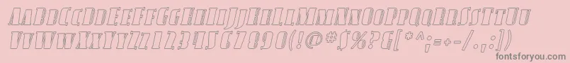 AvondaleScOutlineItalic Font – Gray Fonts on Pink Background