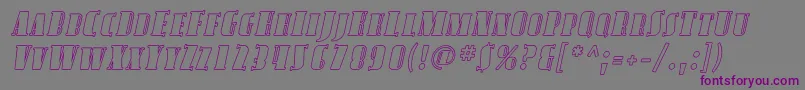 AvondaleScOutlineItalic Font – Purple Fonts on Gray Background