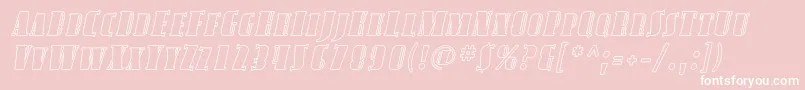 AvondaleScOutlineItalic-Schriftart – Weiße Schriften auf rosa Hintergrund