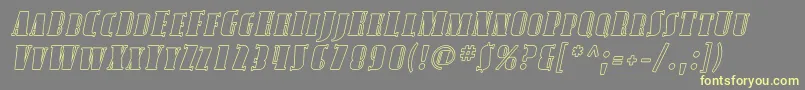 AvondaleScOutlineItalic Font – Yellow Fonts on Gray Background