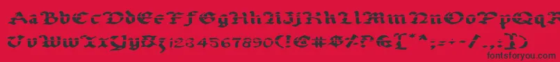 UberhГ¶lmeLazarExpanded Font – Black Fonts on Red Background