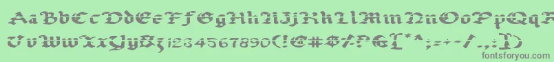 フォントUberhГ¶lmeLazarExpanded – 緑の背景に灰色の文字