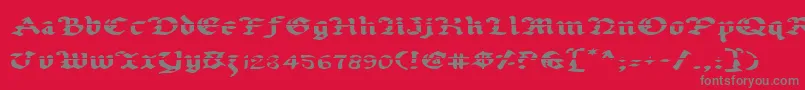 UberhГ¶lmeLazarExpanded Font – Gray Fonts on Red Background