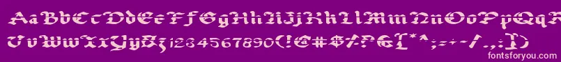 UberhГ¶lmeLazarExpanded Font – Pink Fonts on Purple Background