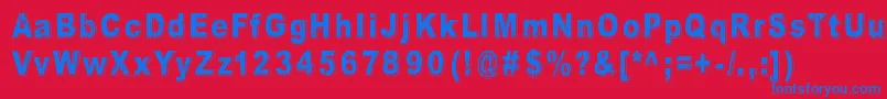 CrunchBangLinx Font – Blue Fonts on Red Background