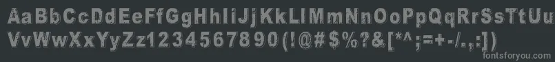 Шрифт CrunchBangLinx – серые шрифты на чёрном фоне