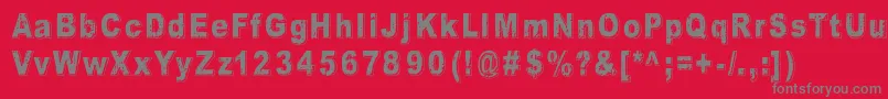 フォントCrunchBangLinx – 赤い背景に灰色の文字