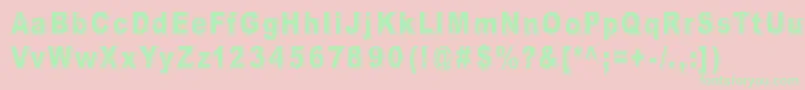 CrunchBangLinx Font – Green Fonts on Pink Background