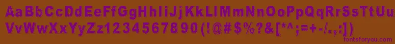 Police CrunchBangLinx – polices violettes sur fond brun