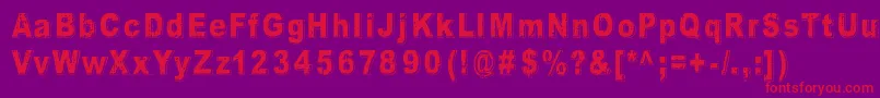 CrunchBangLinx Font – Red Fonts on Purple Background