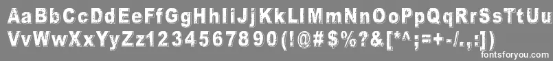 フォントCrunchBangLinx – 灰色の背景に白い文字