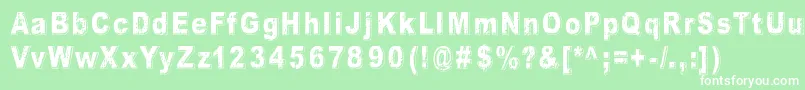 CrunchBangLinx Font – White Fonts on Green Background