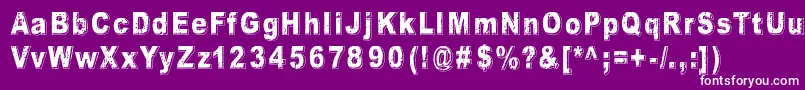 CrunchBangLinx Font – White Fonts on Purple Background