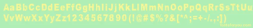 CrunchBangLinx Font – Yellow Fonts on Green Background