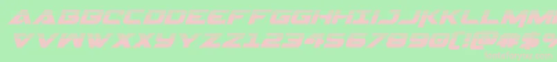 Gemina2halfital Font – Pink Fonts on Green Background