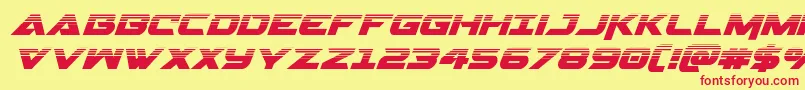 Gemina2halfital Font – Red Fonts on Yellow Background