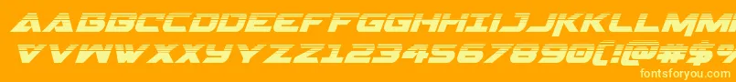 Gemina2halfital Font – Yellow Fonts on Orange Background