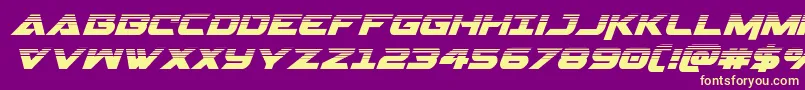 Gemina2halfital Font – Yellow Fonts on Purple Background