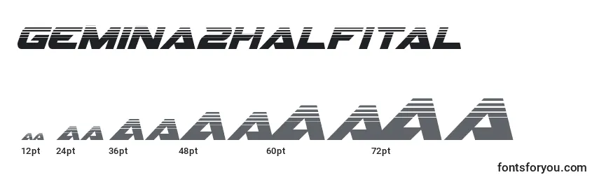 Gemina2halfital Font Sizes
