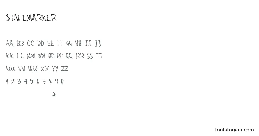 A fonte Stalemarker – alfabeto, números, caracteres especiais