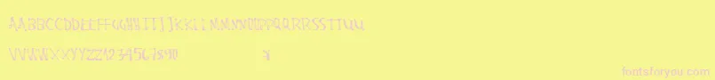 Stalemarker Font – Pink Fonts on Yellow Background