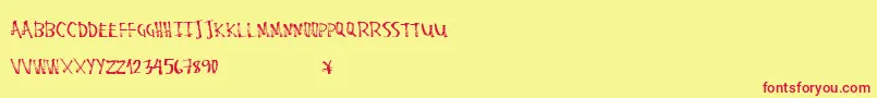 Stalemarker Font – Red Fonts on Yellow Background