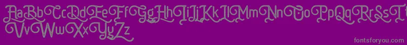BatriyshFreeVersion Font – Gray Fonts on Purple Background