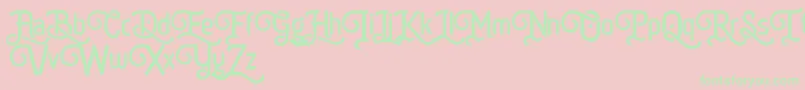 Шрифт BatriyshFreeVersion – зелёные шрифты на розовом фоне