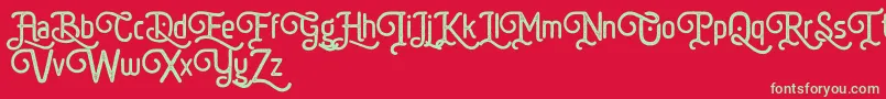 BatriyshFreeVersion Font – Green Fonts on Red Background