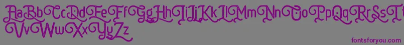 Fonte BatriyshFreeVersion – fontes roxas em um fundo cinza