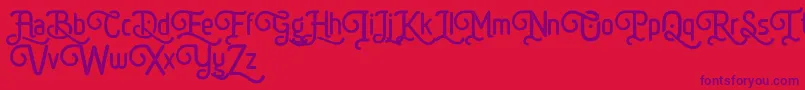 BatriyshFreeVersion Font – Purple Fonts on Red Background
